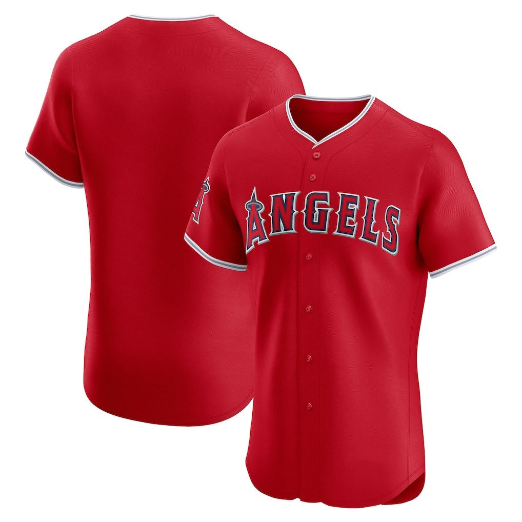 Los Angeles Angels Red FEDASGOGE Alternate Elite Jersey