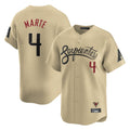 Arizona Diamondbacks #4 Ketel Marte Player Tan FEDASGOGE City Connect Limited Home Game Stitched Jerseys