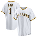 Pittsburgh Pirates #1 Dad Home White FEDASGOGE Replica Jersey