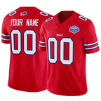 Custom B.Bills Active Player Red FEDASGOGE 2025 F.U.S.E. With Farewell Patch Vapor Untouchable Limited Stitched Jersey