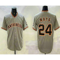 San Francisco Giants #24 Willie Mays Grey FEDASGOGE Limited Stitched Jersey