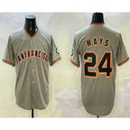 San Francisco Giants #24 Willie Mays Grey FEDASGOGE Limited Stitched Jersey