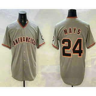 San Francisco Giants #24 Willie Mays Grey FEDASGOGE Limited Stitched Jersey