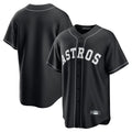 Houston Astros Blank Player Black FEDASGOGE Home Game Stitched Jerseys