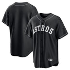 Houston Astros Blank Player Black FEDASGOGE Home Game Stitched Jerseys