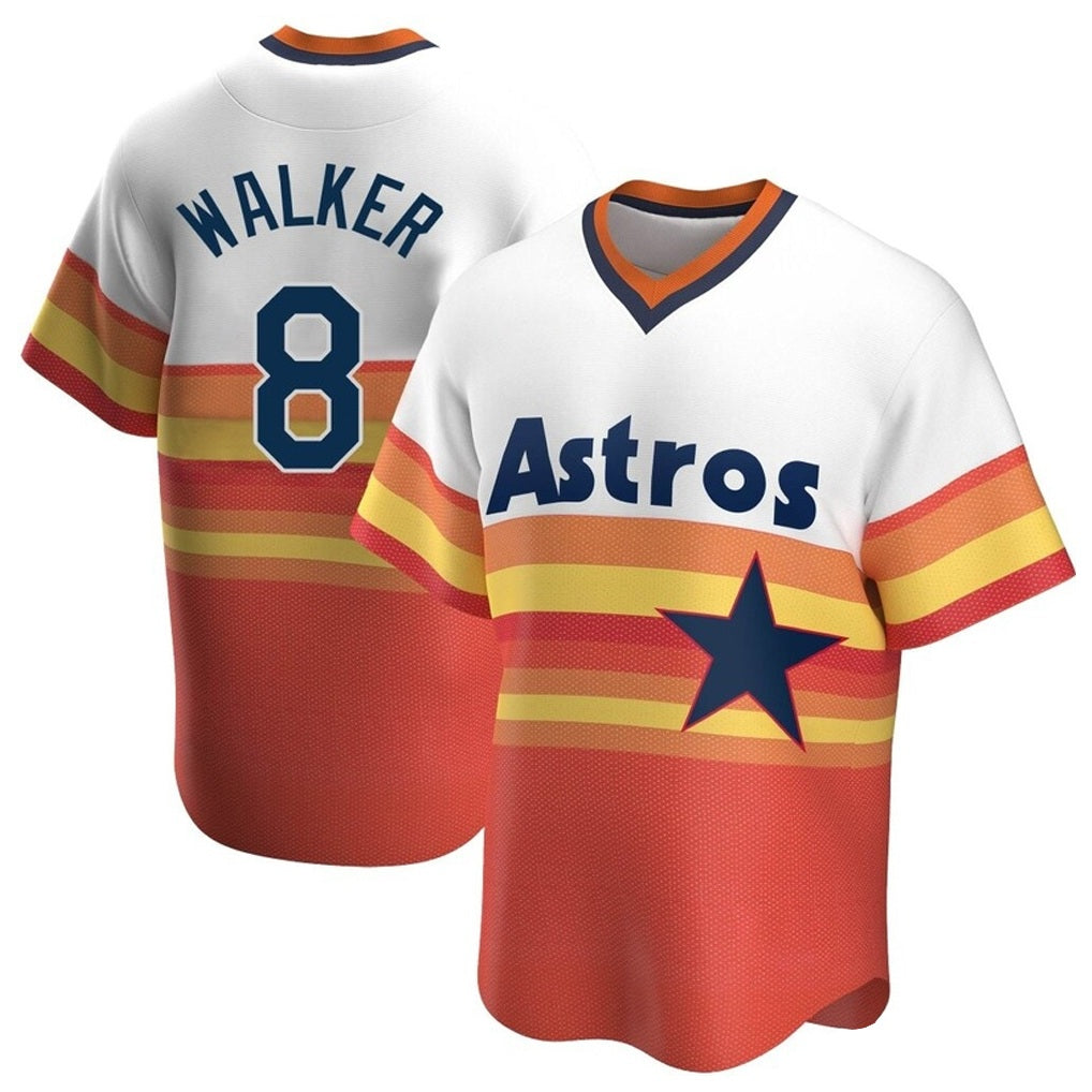 Houston Astros #8 Christian Walker Player Rainbow Cooperstown Collection FEDASGOGE T-shirt Stitched Jerseys