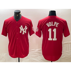 New York Yankees #11 Anthony Volpe Red FEDASGOGE Fashion Cool Base Jersey