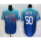 Los Angeles Dodgers #50 Mookie Betts Blue FEDASGOGE 2025 City Connect Limited Stitched Jersey