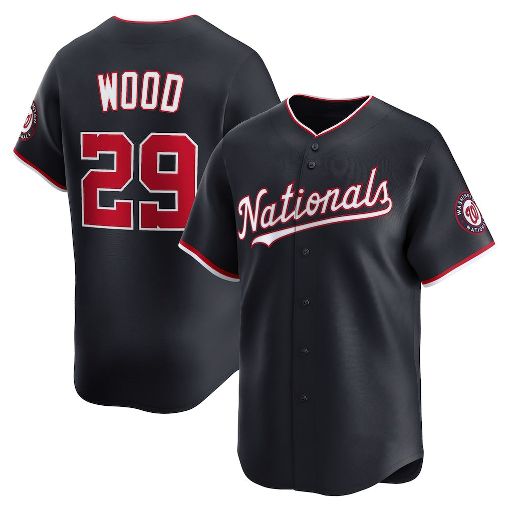 Washington Nationals #29 James Wood Navy FEDASGOGE Alternate Limited Player Jersey