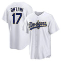 Los Angeles Dodgers #17 Shohei Ohtani Player Gold White FEDASGOGE 2026 Collection Stadium Game Stitched Jerseys