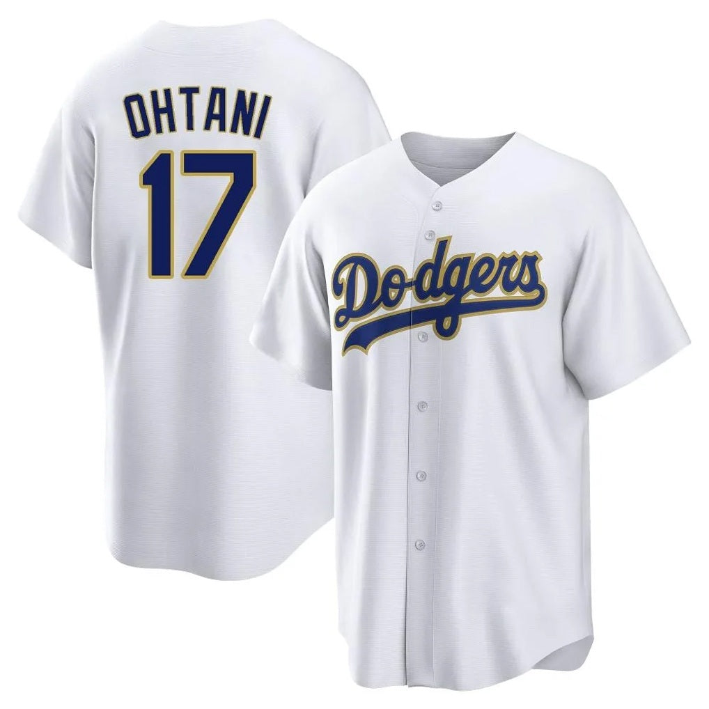 Los Angeles Dodgers #17 Shohei Ohtani Player Gold White FEDASGOGE 2026 Collection Stadium Game Stitched Jerseys