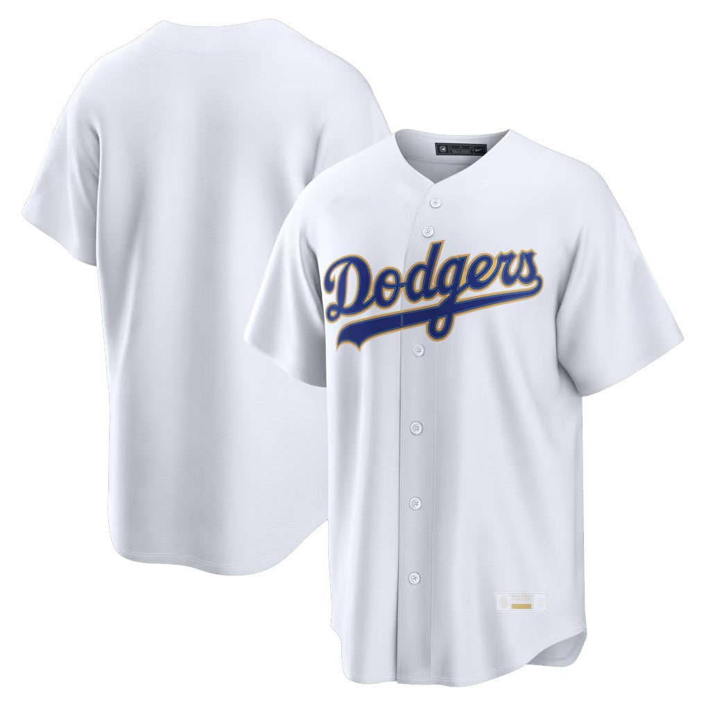 Los Angeles Dodgers Blank Player Gold White FEDASGOGE 2026 Collection Stadium Limited Stitched Jerseys