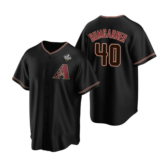 Arizona Diamondbacks #40 Madison Bumgarner Black FEDASGOGE 2023 World Series Cool Base Stitched Jersey