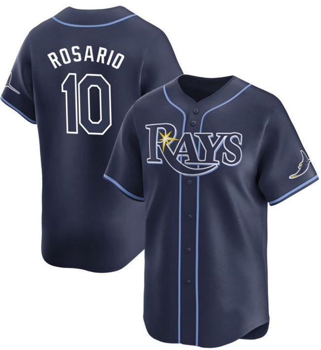 Tampa Bay Rays #10 Amed Rosario Navy FEDASGOGE Away Limited Stitched Jersey