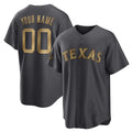 Custom Texas Rangers Active Player Charcoal FEDASGOGE 2022 All-Star Cool Base Stitched Jersey