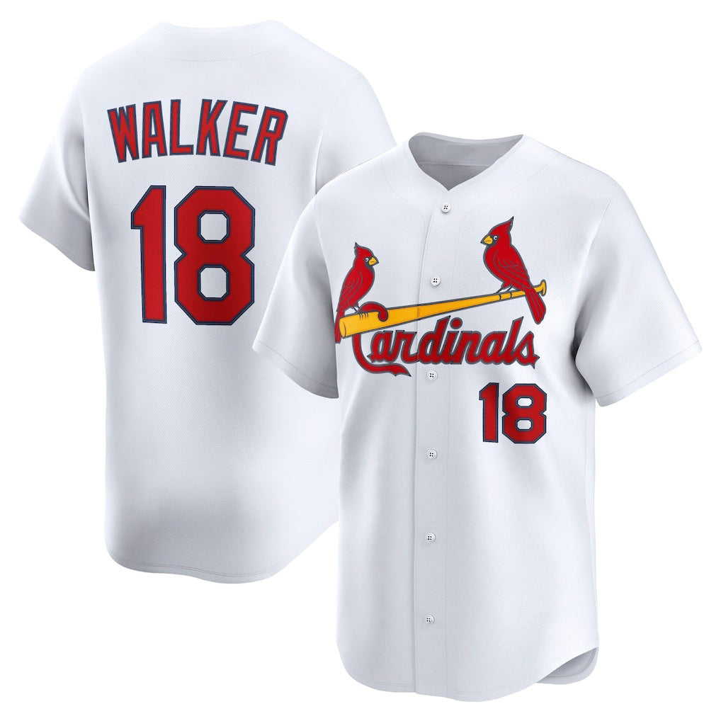St. Louis Cardinals #18 Jordan Walker White FEDASGOGE Home Limited Player Jersey