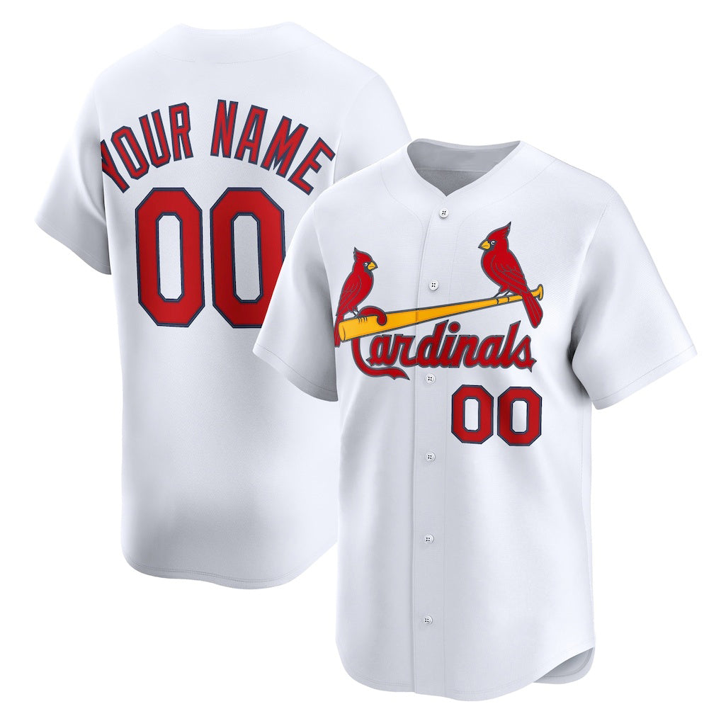 Custom St. Louis Cardinals White FEDASGOGE Home Limited Jersey