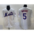 New York Mets #5 David Wright White FEDASGOGE Stitched Jersey