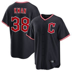 Cleveland Guardians #38 Steven Kwan Player Navy FEDASGOGE Home Game Stitched Jerseys