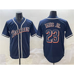 San Diego Padres #23 Fernando Tatis Jr. Navy FEDASGOGE Stitched Jersey