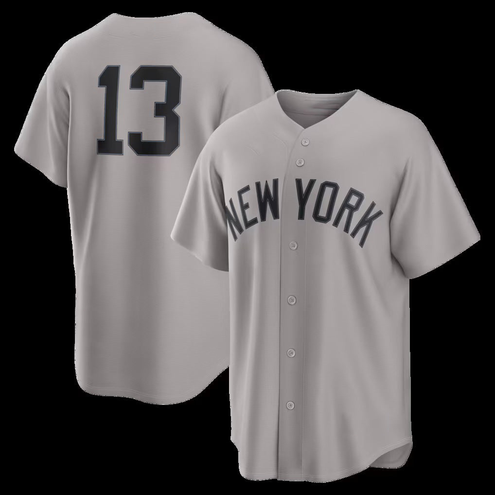 New York Yankees #13 Jazz Chisholm Jr. Gray FEDASGOGE Road Replica Jersey