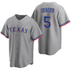Texas Rangers #5 Corey Seager Gray FEDASGOGE Cool Base Stitched Jersey