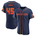 Houston Astros #45 Tatsuya Imai Player Navy FEDASGOGE City Connect Limited Elite Home Stitched Jerseys
