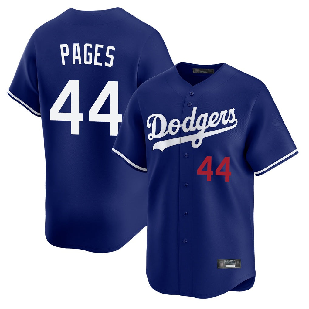 Los Angeles Dodgers #44 Andy Pages Player Royal FEDASGOGE Limited Home Stitched Jerseys