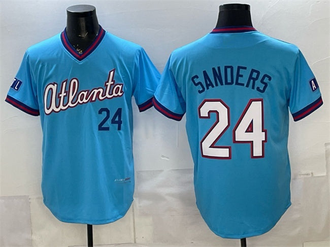 Atlanta Braves #24 Deion Sanders Powder Blue FEDASGOGE 2026 City Connect Stadium Stitched Jersey