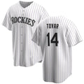 Colorado Rockies #14 Ezequiel Tovar White FEDASGOGE Cool Base Stitched Jersey