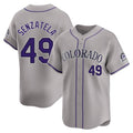 Colorado Rockies #49 Antonio Senzatela Player Gray FEDASGOGE Limited Home Stitched Jerseys