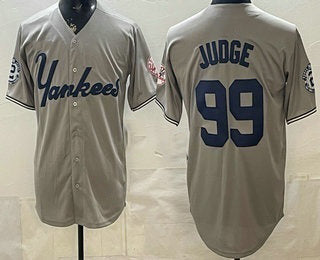 New York Yankees #99 Aaron Judge Grey FEDASGOGE Limited Jersey