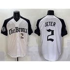 New York Yankees #2 Derek Jeter White Black FEDASGOGE 'Gothic Legacy Edition' Vapor Premier Limited Stitched Jersey