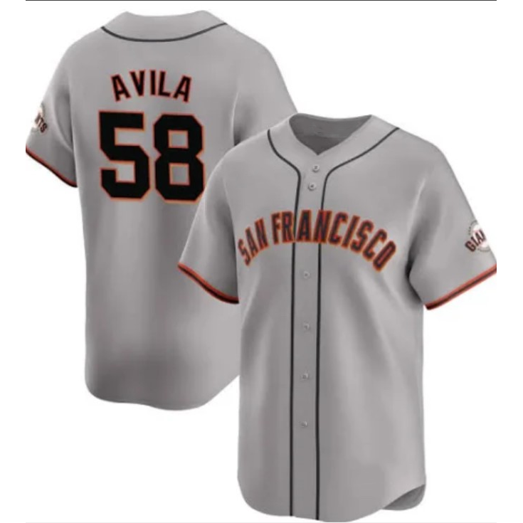 San Francisco Giants #58 Nick Avila Gray FEDASGOGE Away Limited Stitched Jersey