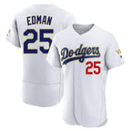 Los Angeles Dodgers #25 Tommy Edman Player Gold White FEDASGOGE 2026 Collection Stadium Limited Elite Stitched Jerseys