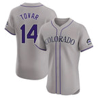 Colorado Rockies #14 Ezequiel Tovar Player Gray FEDASGOGE Limited Elite Home Stitched Jerseys