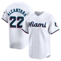 Miami Marlins #22 Sandy Alcantara White FEDASGOGE Home Limited Player Jersey