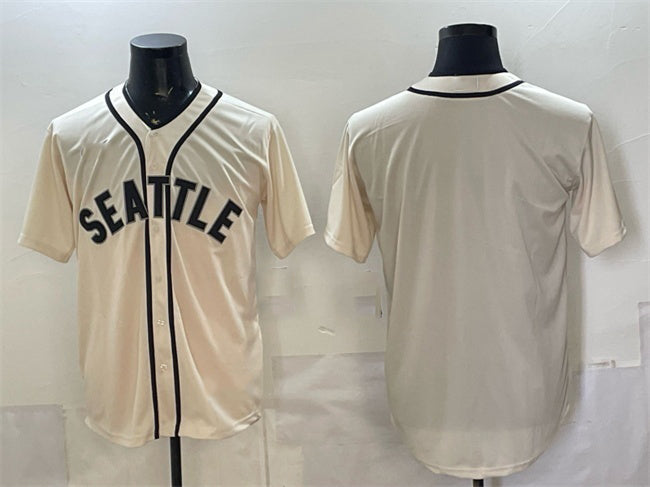 Seattle Mariners Blank Cream FEDASGOGE Alternate Stitched Jersey