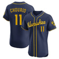 Milwaukee Brewers #11 Jackson Chourio Player Navy FEDASGOGE Home Limited Elite Stitched Jerseys