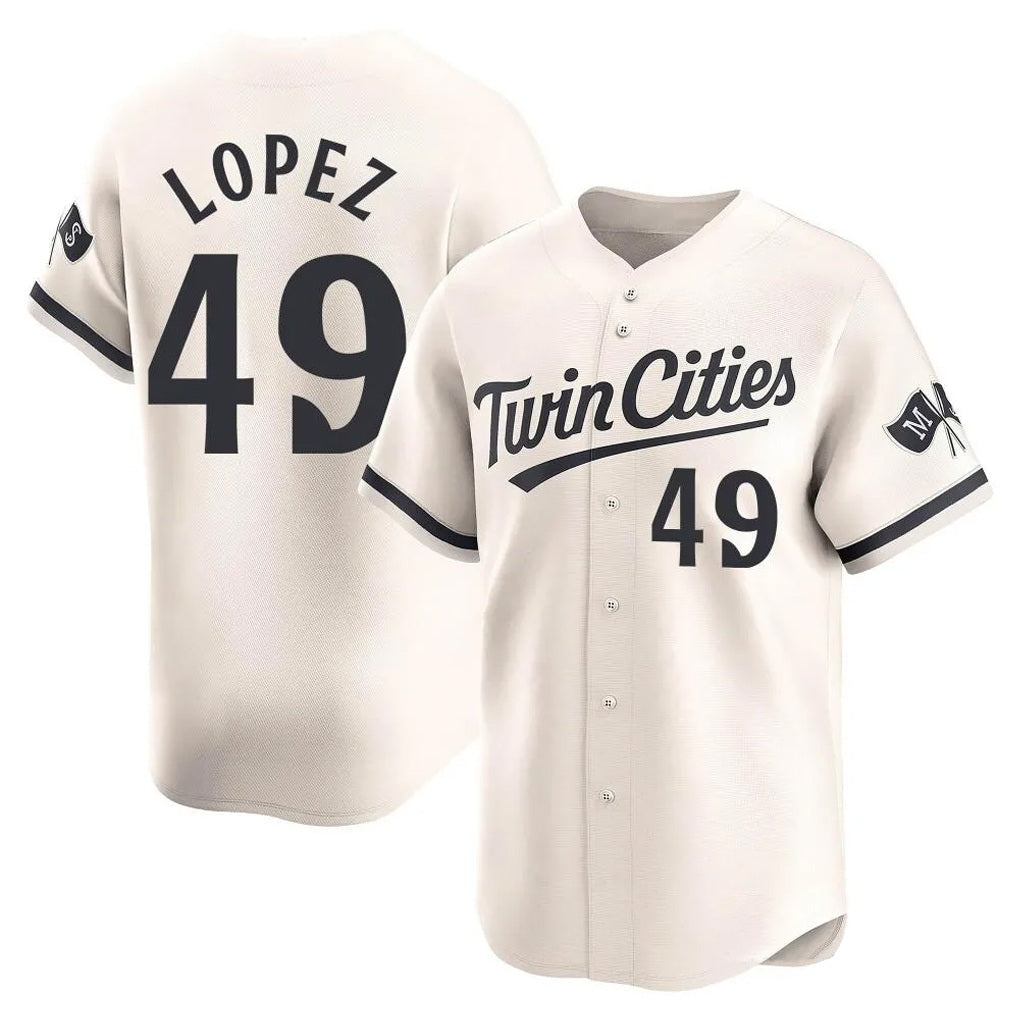 Minnesota Twins #49 Pablo Lopez Player Cream FEDASGOGEHome Limited Stitched Jerseys