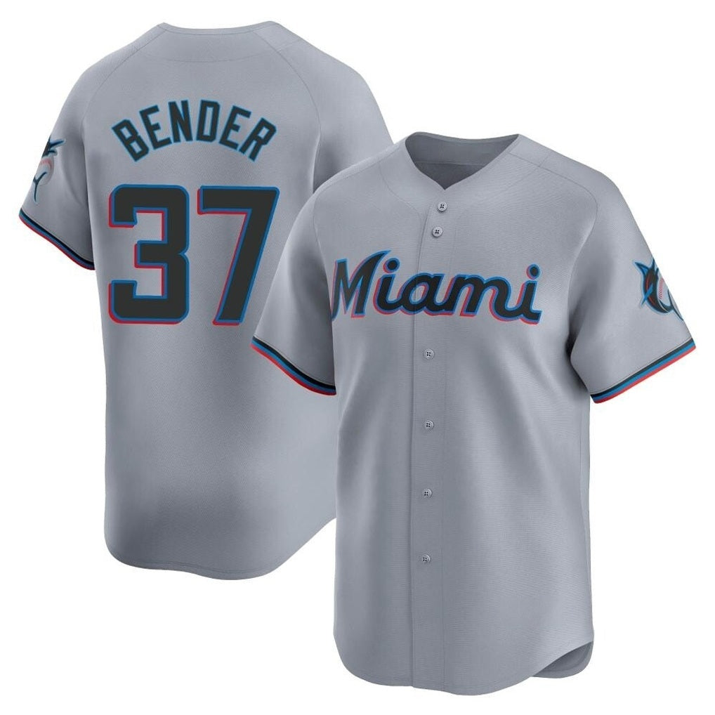 Miami Marlins #37 Anthony Bender Player Gray FEDASGOGE Home Limited Stitched Jerseys