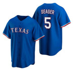 Texas Rangers #5 Corey Seager Blue FEDASGOGE Cool Base Stitched Jersey