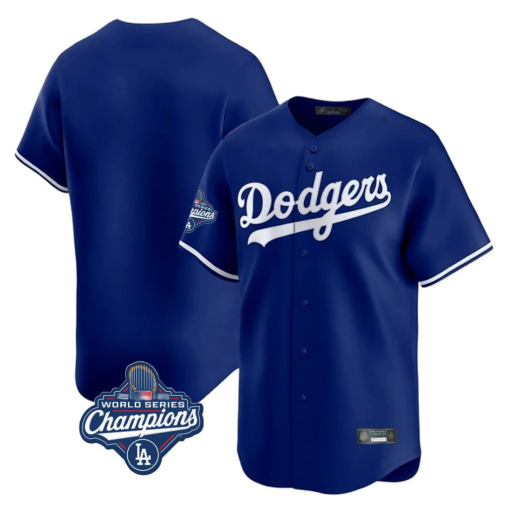 Los Angeles Dodgers Blank Player Royal FEDASGOGE Limited Home World Series Meet Stitched Jerseys