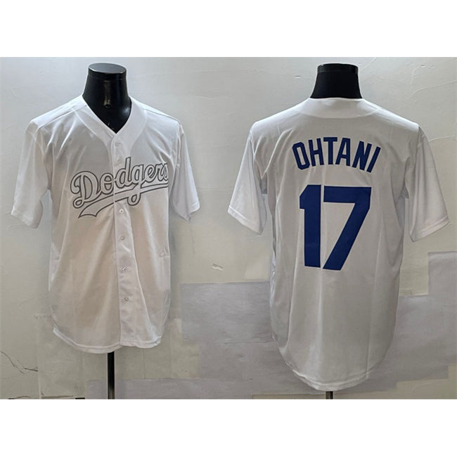 Los Angeles Dodgers #17 Shohei Ohtani White FEDASGOGE Fashion Cool Base Stitched Jersey