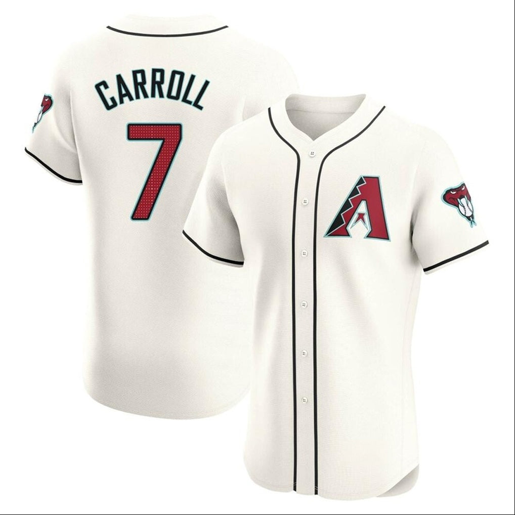 Arizona Diamondbacks #7 Corbin Carroll Player Cream FEDASGOGE Limited Elite Home Game Stitched Jerseys