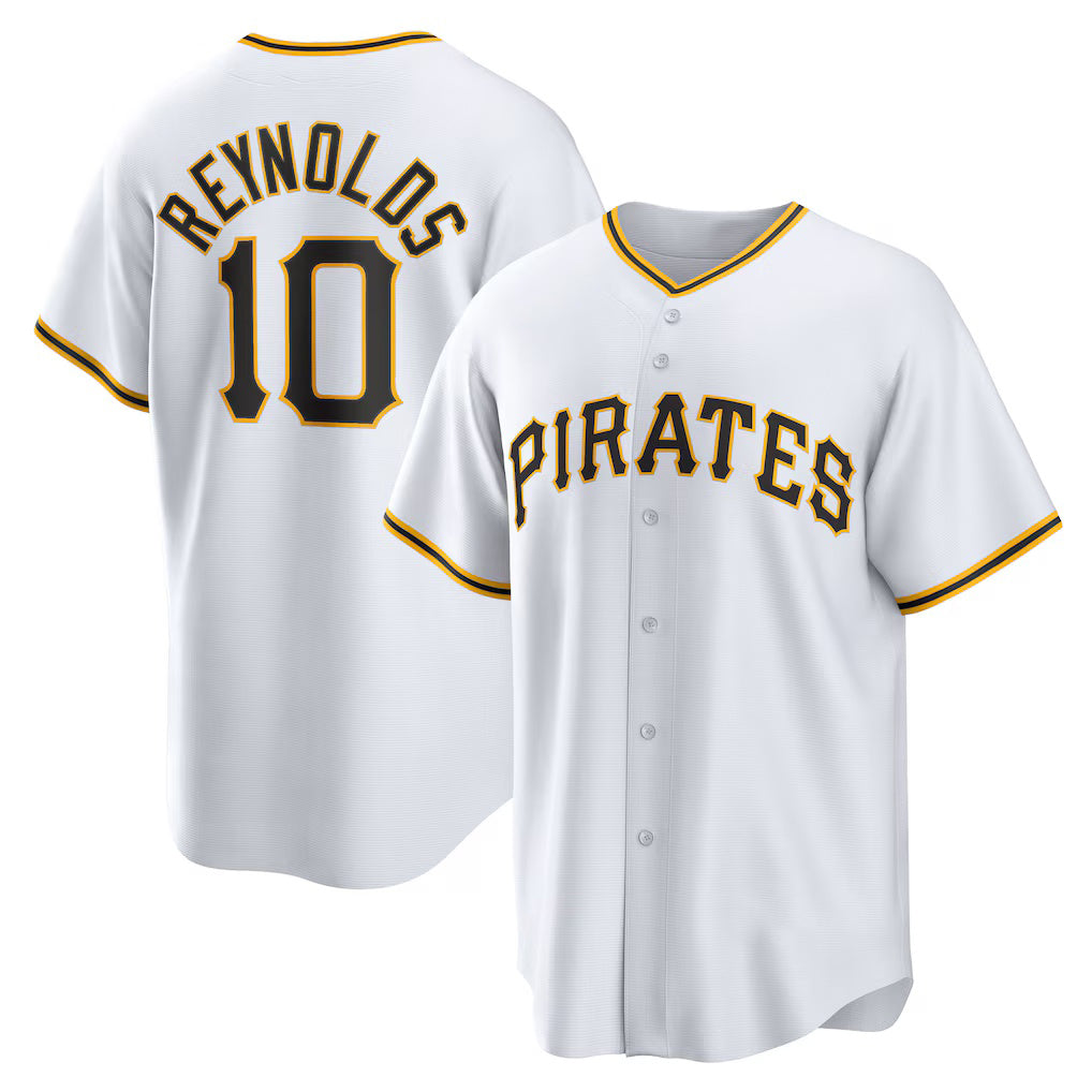 Pittsburgh Pirates #10 Bryan Reynolds White FEDASGOGE Replica Player Jersey