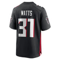 A.Falcons #31 Xavier Watts Black FEDASGOGE Team Game Jersey