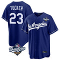 Los Angeles Dodgers #23 Kyle Tucker Player Royal FEDASGOGE World Series Game Stitched Jerseys