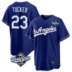Los Angeles Dodgers #23 Kyle Tucker Player Royal FEDASGOGE World Series Game Stitched Jerseys