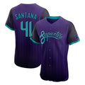 Arizona Diamondbacks #41 Carlos Santana Player Purple FEDASGOGE City Connect Limited Elite Home Game Stitched Jerseys